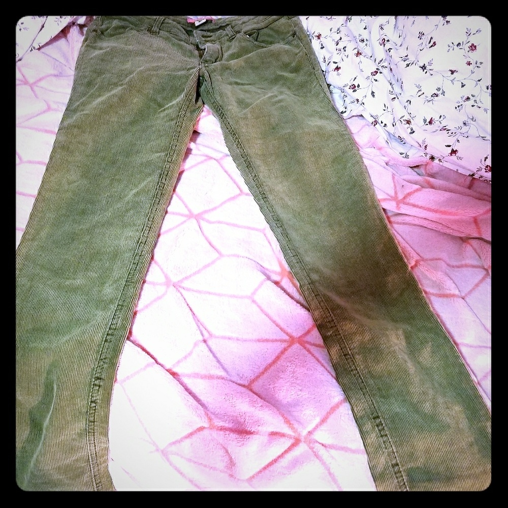 Olive green cords pants